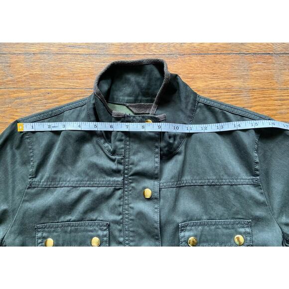 JCREW Green Cotton Utility Jacket sz M - Picture 9 of 10